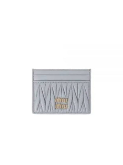 Materasse Nappa Leather Card Wallet Pearl Grey - MIU MIU - BALAAN 2