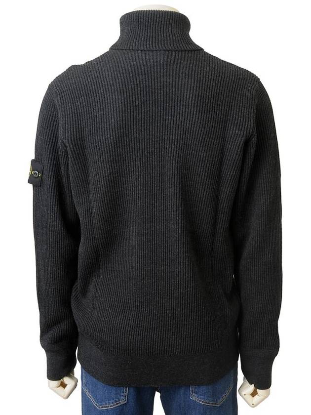 Men's Logo Patch Turtleneck Steel Grey Melange - STONE ISLAND - BALAAN 3