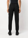 Men's Wappen Patch Cotton Fleece Track Pants Black - STONE ISLAND - BALAAN 5