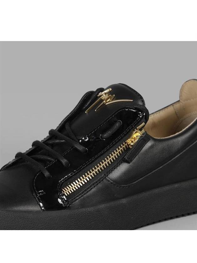 Frankie Crocodile Effect Low-Top Sneakers Black - GIUSEPPE ZANOTTI - BALAAN 7