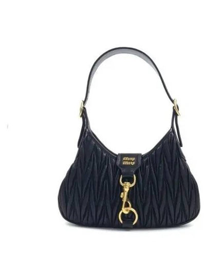 Materase Nappa Leather Hook Shoulder Bag Black - MIU MIU - BALAAN 2