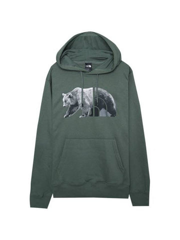 Men's Bear Pullover Hoodie Green - THE NORTH FACE - BALAAN 1