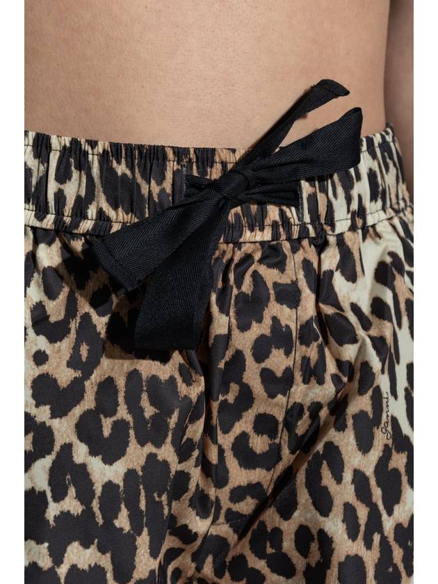 Ganni Animal Print Shorts, Women's, Beige - GANNI - BALAAN 5