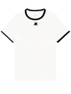 Bumpy Contrast Re-Edition Short Sleeve T-Shirt White - COURREGES - BALAAN 9