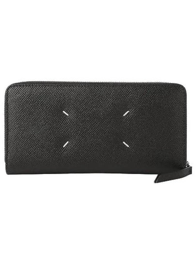 Stitch Logo Leather Long Wallet Black - MAISON MARGIELA - BALAAN 2