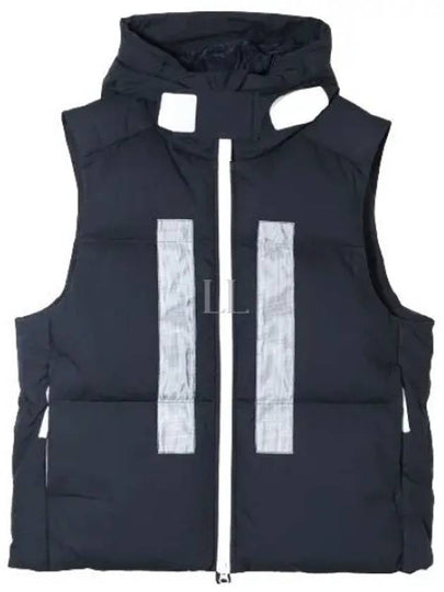 Marina Back Logo Print Vest Navy - STONE ISLAND - BALAAN 2