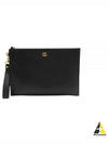 GG Marmont leather strap clutch bag black - GUCCI - BALAAN 2