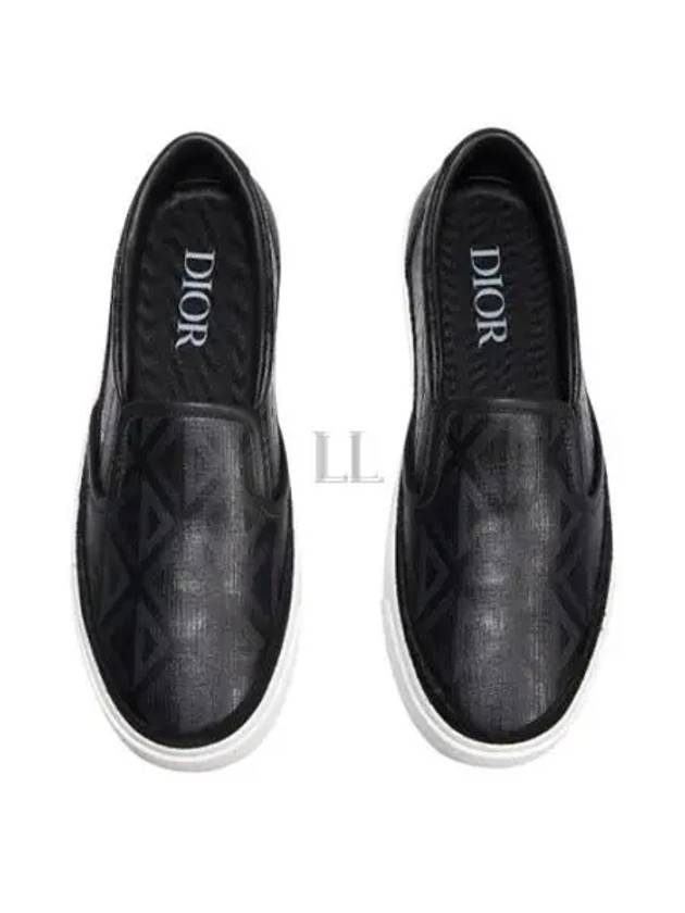 B101 CD Diamond Canvas Smooth Calfskin Sneakers Black - DIOR - BALAAN 2