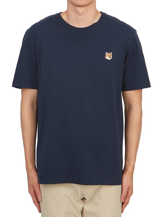 Fox Head Patch Classic Short Sleeve T-Shirt Ink Blue - MAISON KITSUNE - BALAAN 2