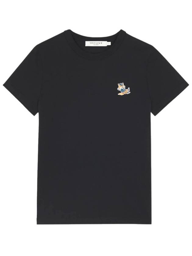 Dressed Fox Patch Short Sleeve T-Shirt Black - MAISON KITSUNE - BALAAN 2