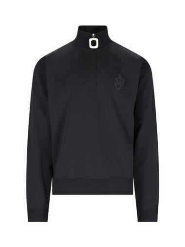 Anchor Logo Half Zip-Up Track Jacket Black - JW ANDERSON - BALAAN 1