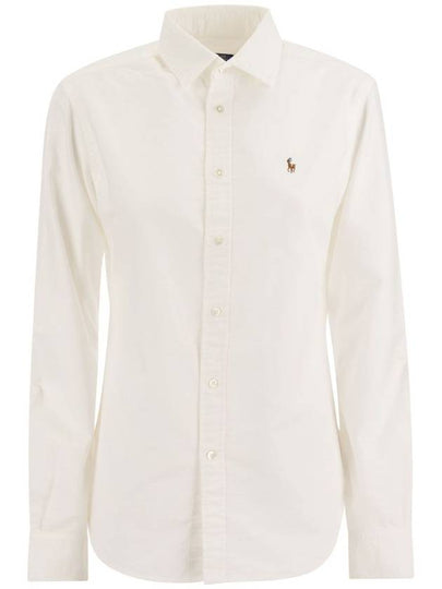 Pony Classic Fit Long Sleeve Shirt White - POLO RALPH LAUREN - BALAAN 2