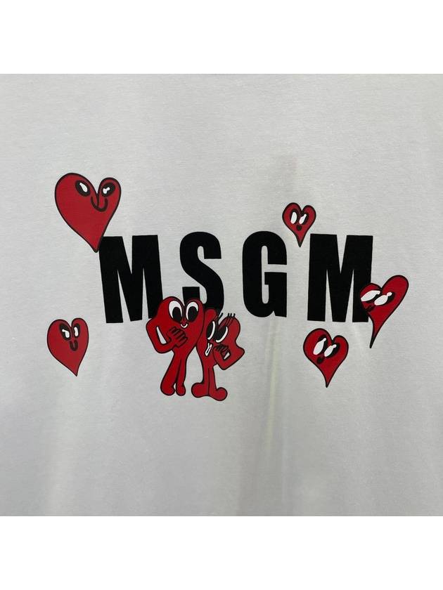 Heart logo short sleeve tshirt 3240MM178 - MSGM - BALAAN 3