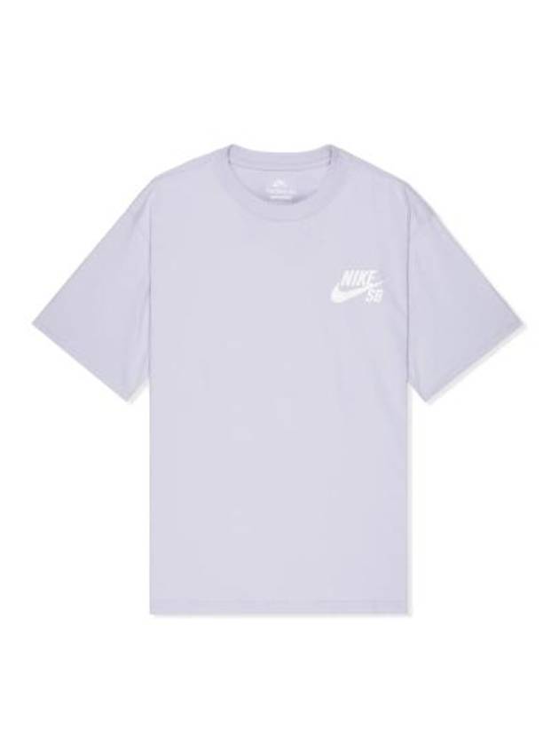 SB Logo Skate Cotton Short Sleeve Shirt Purple - NIKE - BALAAN 2