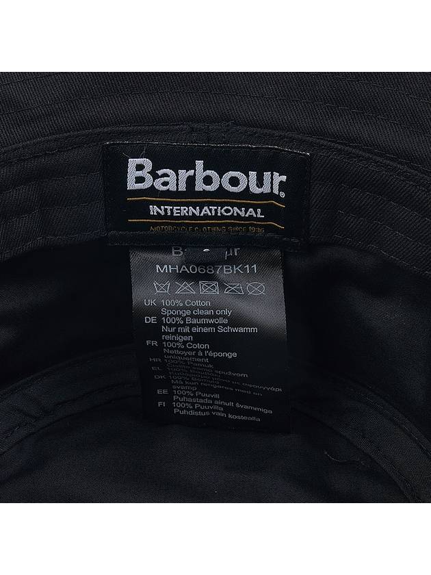 International Logo Norton Drill Sports Bucket Hat Black - BARBOUR - BALAAN 10