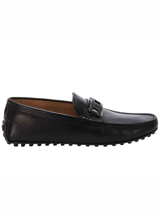 Men's City Gomino Leather Driving Shoes Black - TOD'S - BALAAN 1