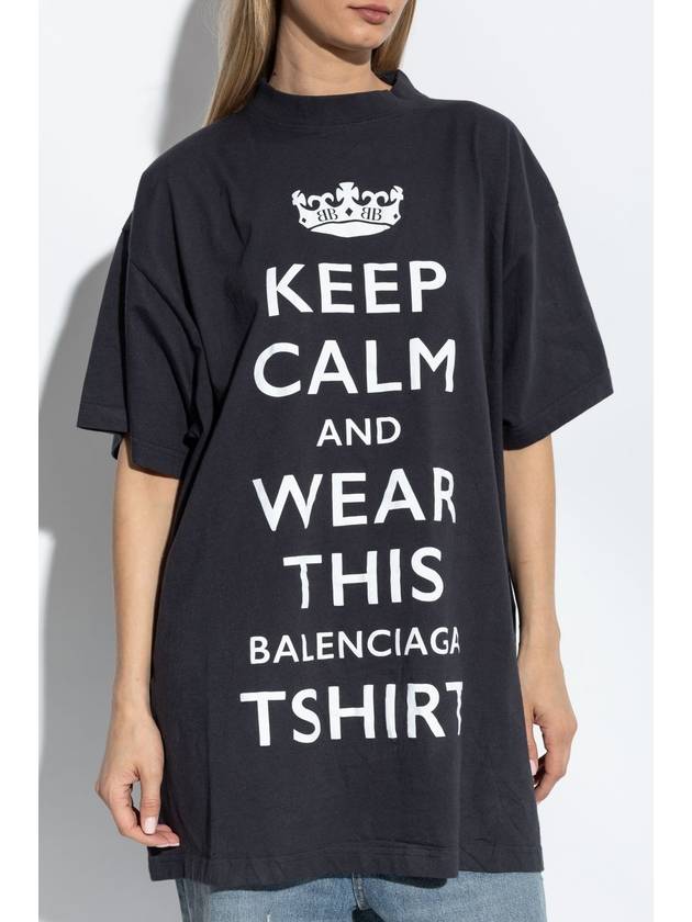 Balenciaga Oversized T-shirt, Women's, Grey - BALENCIAGA - BALAAN 3