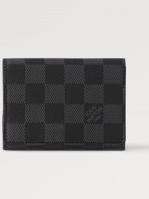 Damier Graphite Envelope Business Card Wallet Black - LOUIS VUITTON - BALAAN 3