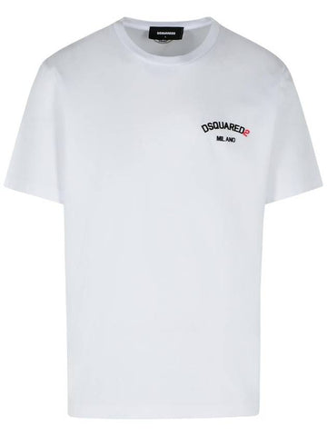 DSQUARED2 White Cotton T-Shirt - DSQUARED2 - BALAAN 1