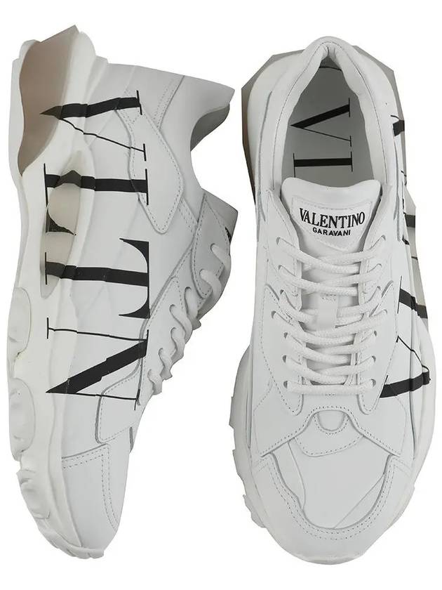 Men's Calfskin VLTN Logo Bounce Low Top Sneakers White - VALENTINO - BALAAN 3