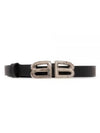 BB Crush Leather Belt Black - BALENCIAGA - BALAAN 2