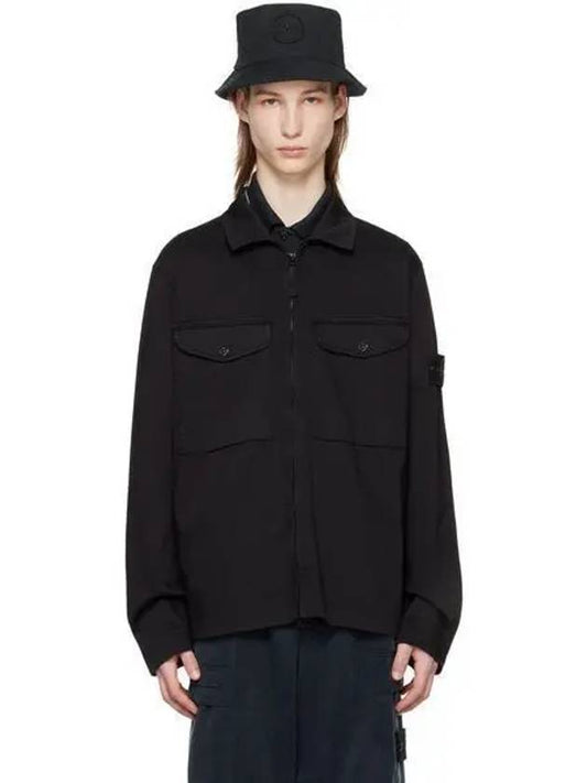 Two-pocket Overshirt Zip-up Jacket Black - STONE ISLAND - BALAAN 2