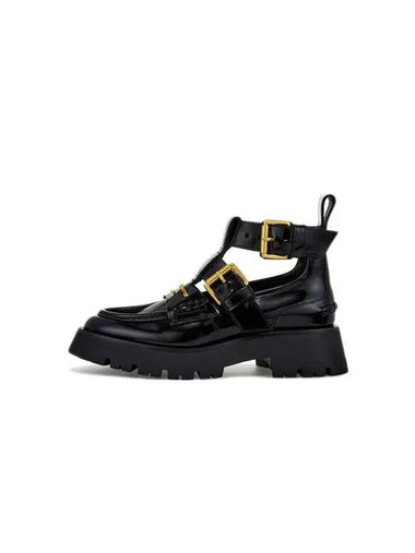 CARTER lug ankle strap boots black - ALEXANDER WANG - BALAAN 1