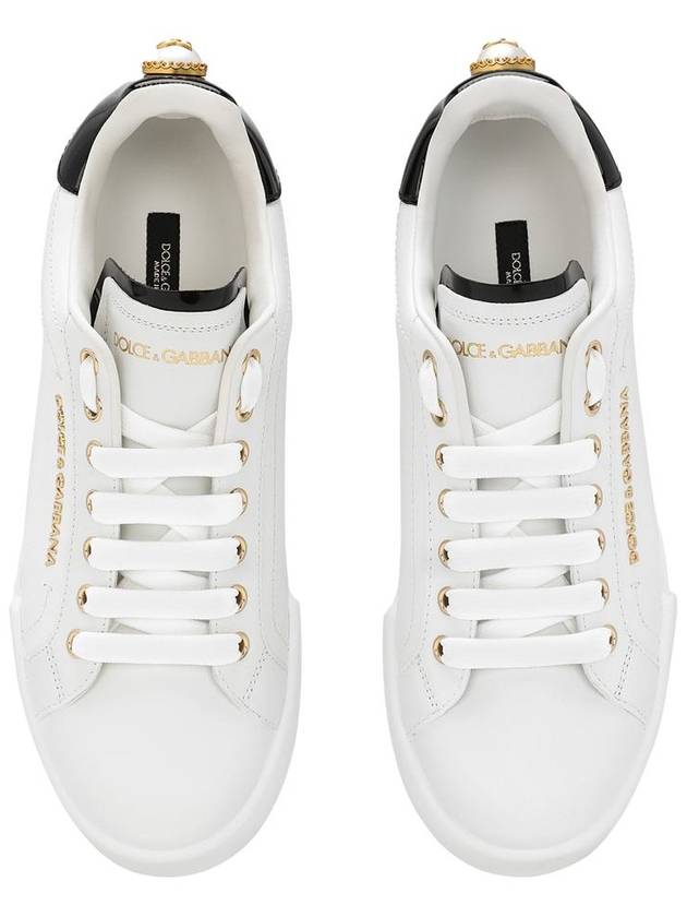 Women's Calfskin Nappa Portofino Sneakers White - DOLCE&GABBANA - BALAAN 5