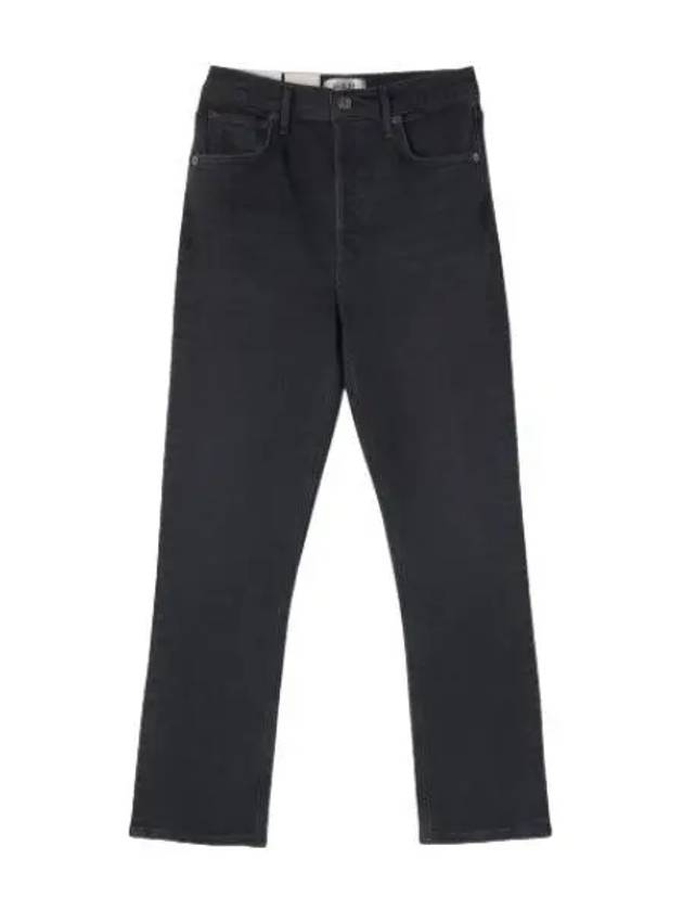 A Goldie Riley high rise straight denim pants black jeans - AGOLDE - BALAAN 1