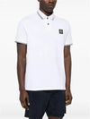 Stretch Cotton Pique Short Sleeve Polo Shirt White - STONE ISLAND - BALAAN 5