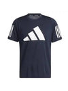 Free Lift 3 Bar Short Sleeve T-Shirt Navy - ADIDAS - BALAAN 4