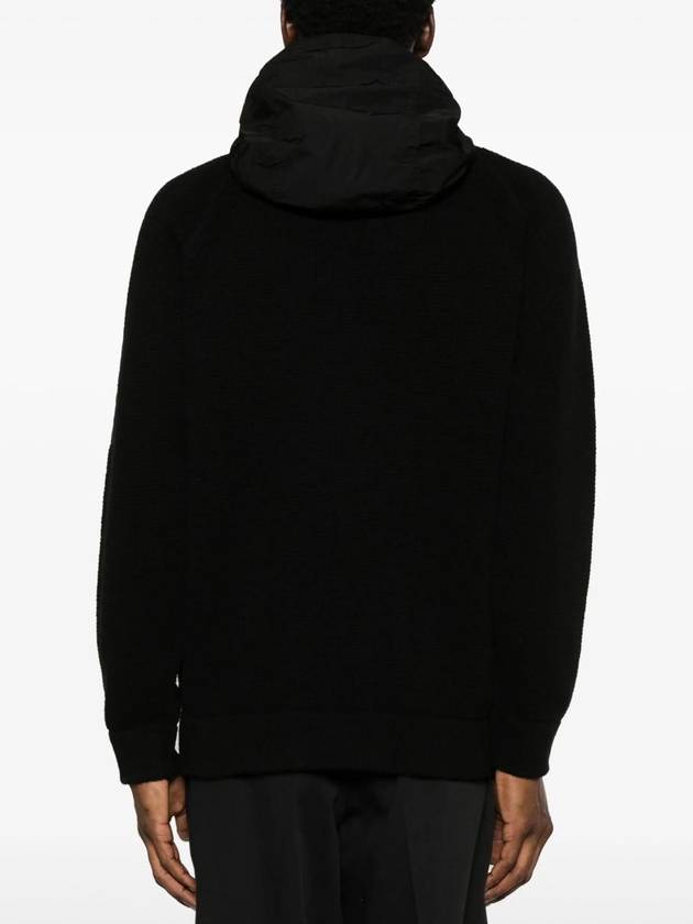 Lens Detail Knit Hoodie Black - CP COMPANY - BALAAN 4