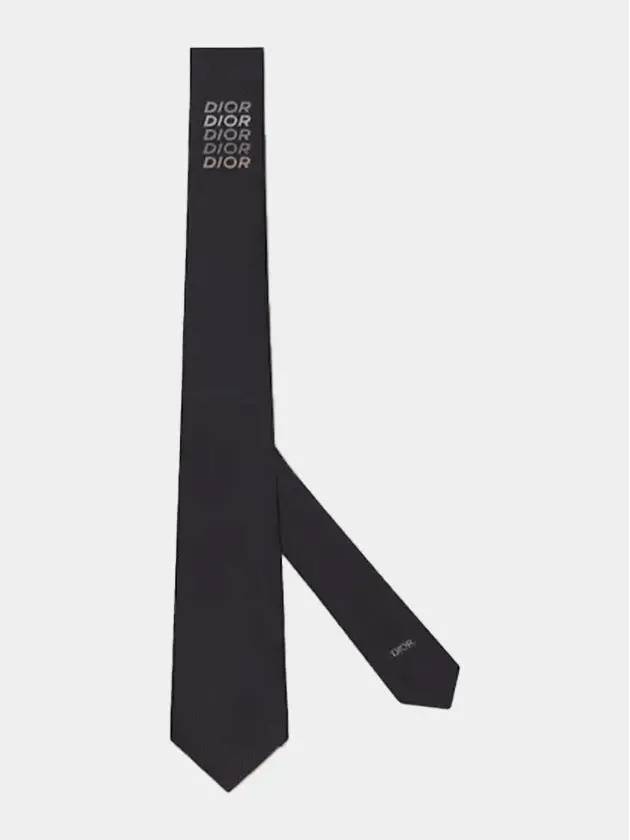 Multi Silk Tie Black - DIOR - BALAAN 2