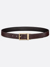 logo detail buckle reversible leather belt black brown - DIOR - BALAAN 2