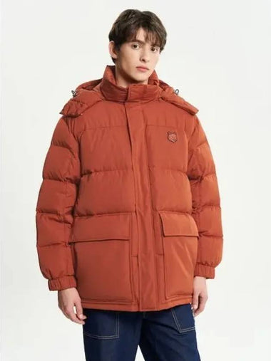 Men s Hooded Puffer Padding Nylon Bold Foxhead Patch Clay Domestic Product GM0023110207268 - MAISON KITSUNE - BALAAN 1