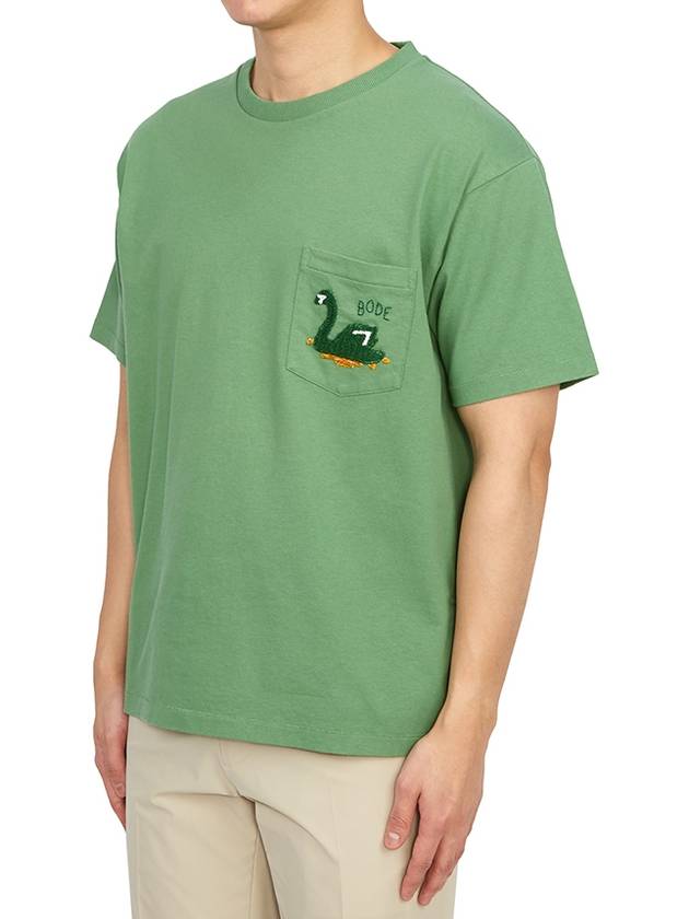 MRF23CS055 GREEN Men s Short Sleeve T Shirt Boxy Fit - BODE - BALAAN 4