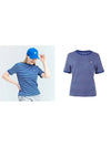 Golf Tennis Striped T-Shirt Blue - AVAVE - BALAAN 3