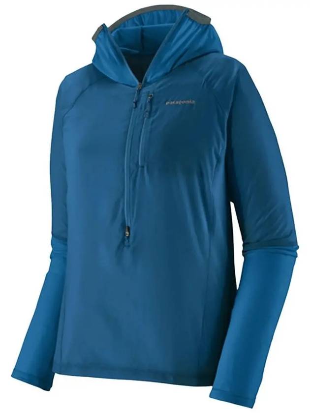 Women's Airshed Pro Pullover Half Zip Hooded Jacket Endless Blue - PATAGONIA - BALAAN 2