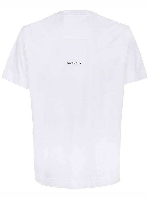 Embroidered Logo Jersey Short Sleeve T-shirt White - GIVENCHY - BALAAN 3