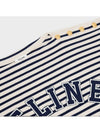 Logo Embroidery Striped Knit Top Cream Navy - CELINE - BALAAN 3