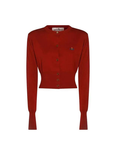 Bea Crop Cardigan Wine - VIVIENNE WESTWOOD - BALAAN 1