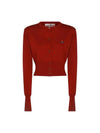 Bea Crop Cardigan Wine - VIVIENNE WESTWOOD - BALAAN 1