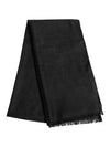 GG Jacquard Pattern Two-Tone Wool Silk Muffle Black - GUCCI - BALAAN 3