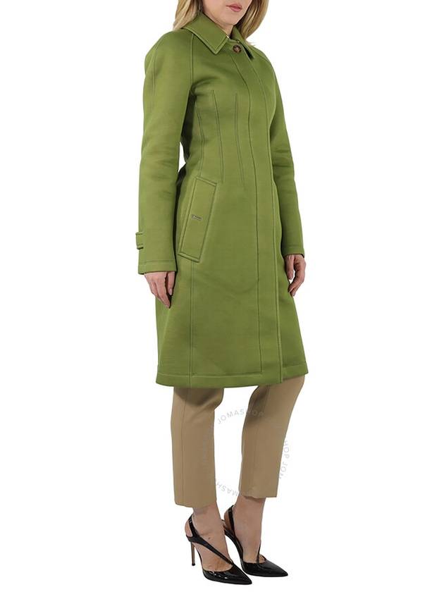 Women's Bonded Neoprene Single Coat Green - BURBERRY - BALAAN 3