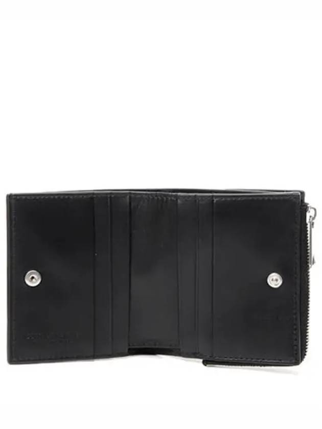 Intrecciato Bifold Calfskin Half Wallet Black - BOTTEGA VENETA - BALAAN 5