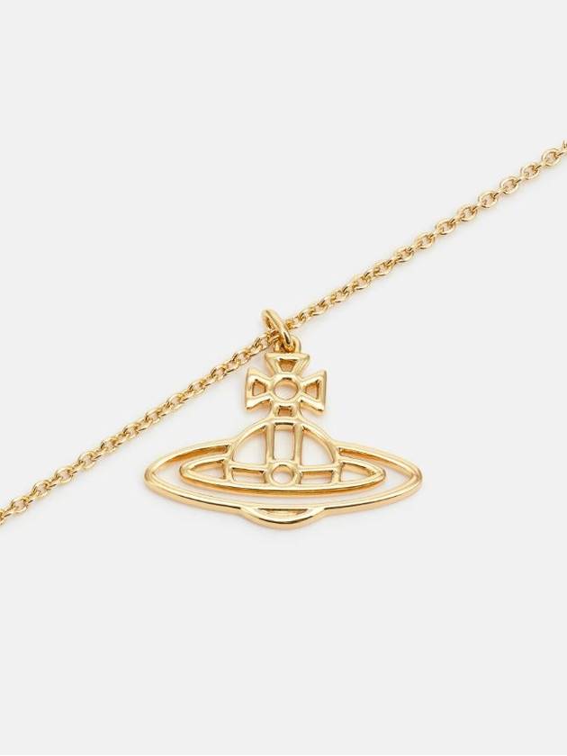 Women's Thin Line Short Flat ORB Pendant Necklace Gold - VIVIENNE WESTWOOD - BALAAN 4