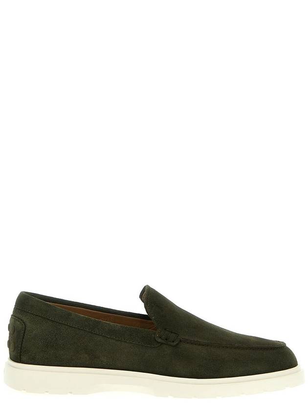 Suede Slipper Loafers Green - TOD'S - BALAAN 2