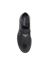 Triangle Logo Brushed Leather Loafer Black - PRADA - BALAAN 5