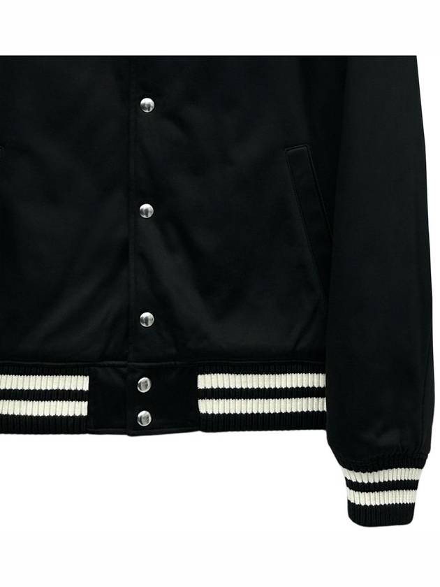 Cotton Satin Teddy Jacket Black - MAISON KITSUNE - BALAAN 6