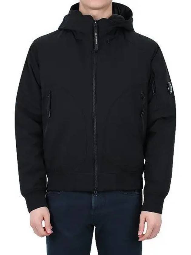 Pro-Tech Ribbed Hooded Jacket Black - CP COMPANY - BALAAN 2